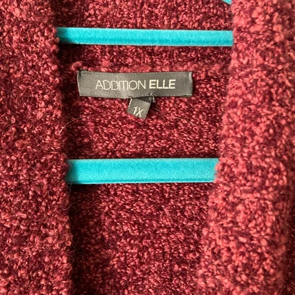 Addition Elle Deep Red Cardigan - Picture 3 of 3